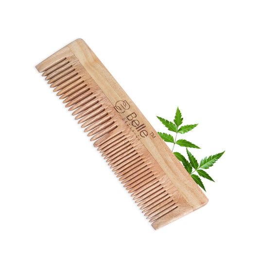 Wooden Neem Comb Wide Teeth for Tangle & Curly Free Hair
