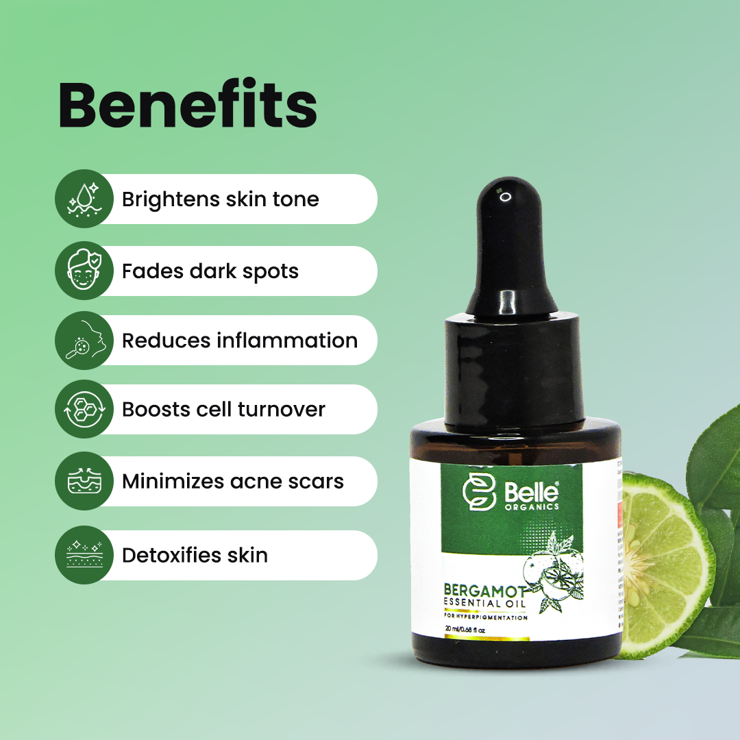 Belle Organics Bergamot Essential Oil (30 ml) – 100% Pure & Natural