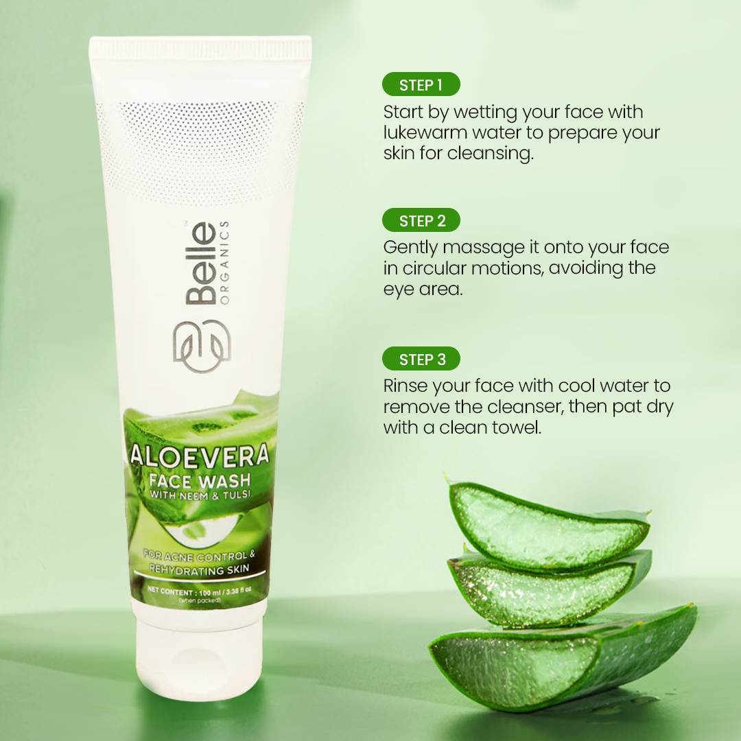 Aloe Vera Face Wash for Hydrating & Soothing Skin | Belle Organics