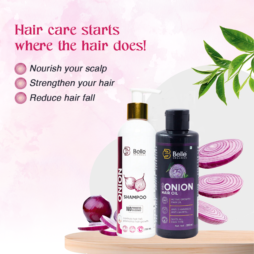 Onion Hair Oil & Shampoo Combo