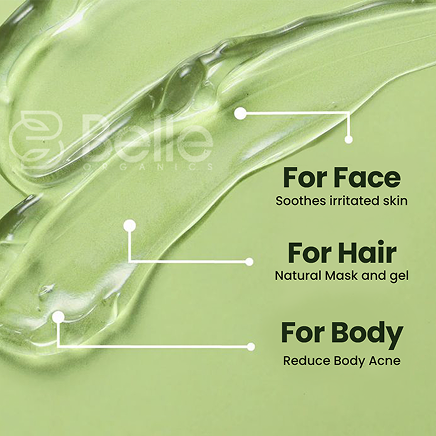 Aloe Vera Gel with Tulsi & Neem for Skin & Hair | Pure Hydrating Gel for Acne, Dry Skin, Sunburn & Scalp Care 100g