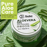 Aloe Vera Gel with Tulsi & Neem for Skin & Hair | Pure Hydrating Gel for Acne, Dry Skin, Sunburn & Scalp Care 100g