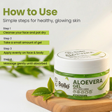 Aloe Vera Gel with Tulsi & Neem for Skin & Hair | Pure Hydrating Gel for Acne, Dry Skin, Sunburn & Scalp Care 100g