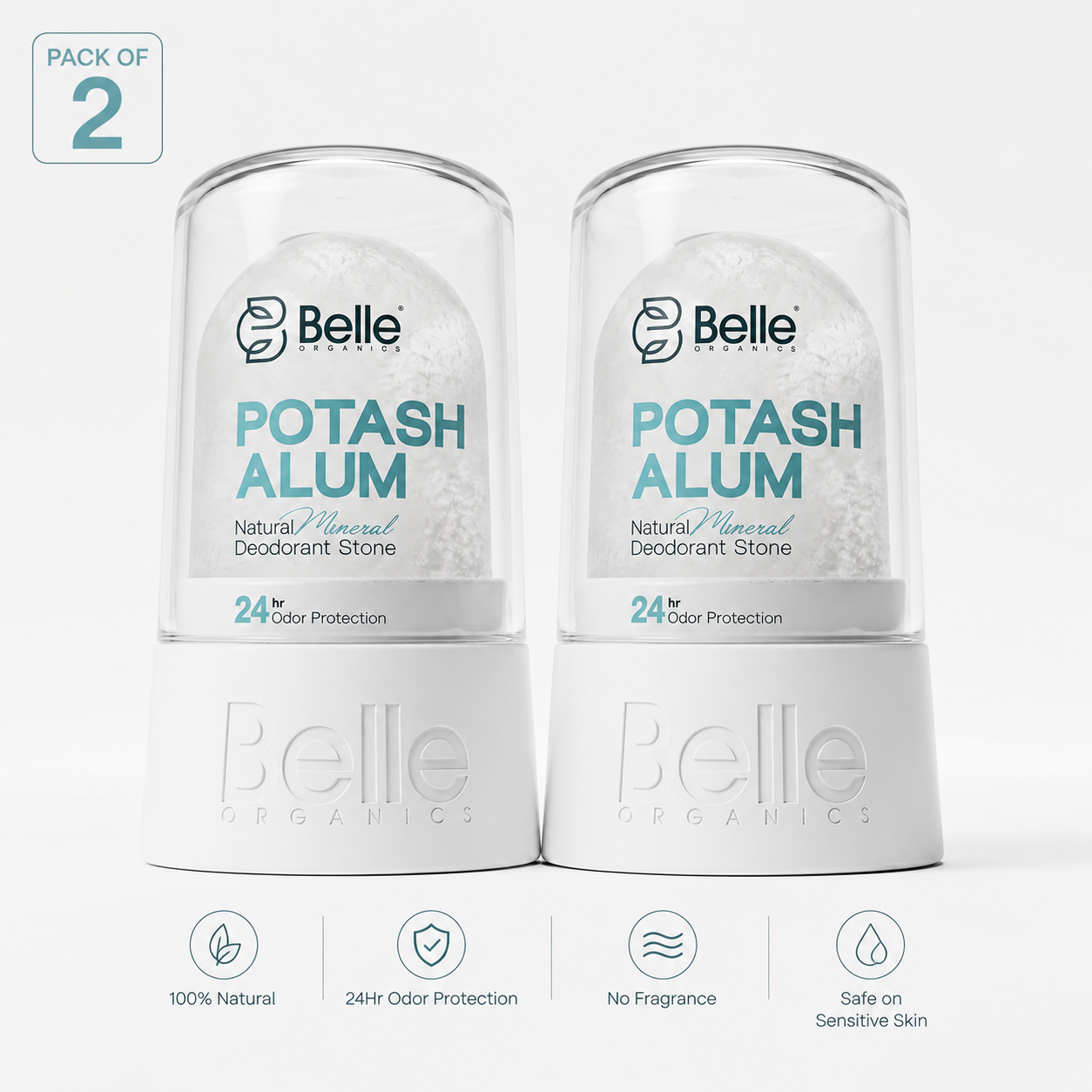 Potash Alum Roll-On | Stay Fresh 24hr Naturally | No Chemicals | Lasts 6 Months