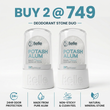 Potash Alum Roll-On – Pack of 2 | 24Hr Natural Freshness | No Chemicals | 6 Months Each