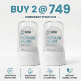 Potash Alum Roll-On – Pack of 2 | 24Hr Natural Freshness | No Chemicals | 6 Months Each