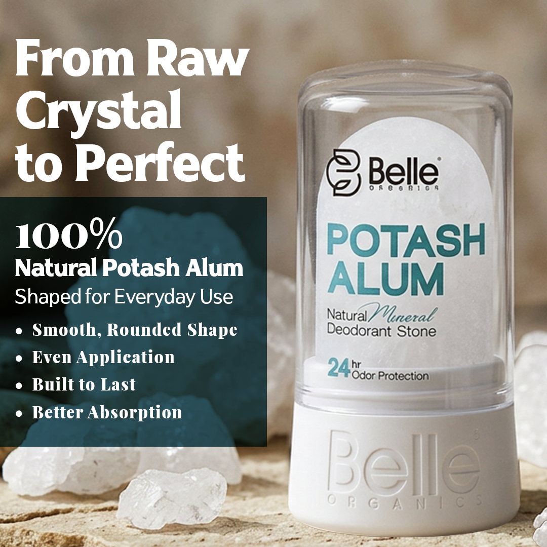 Potash Alum Roll-On | Stay Fresh 24hr Naturally | No Chemicals | Lasts 6 Months