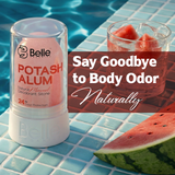 Belle Organics Crystal Guard | Watermelon Potash Alum Deodorant Stone | 24hr Odour Protection