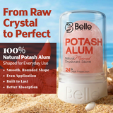 Belle Organics Crystal Guard | Watermelon Potash Alum Deodorant Stone | 24hr Odour Protection
