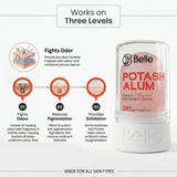 Belle Organics Crystal Guard | Watermelon Potash Alum Deodorant Stone | 24hr Odour Protection